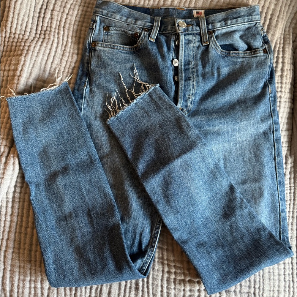Re/Done Blue Skinny Jeans